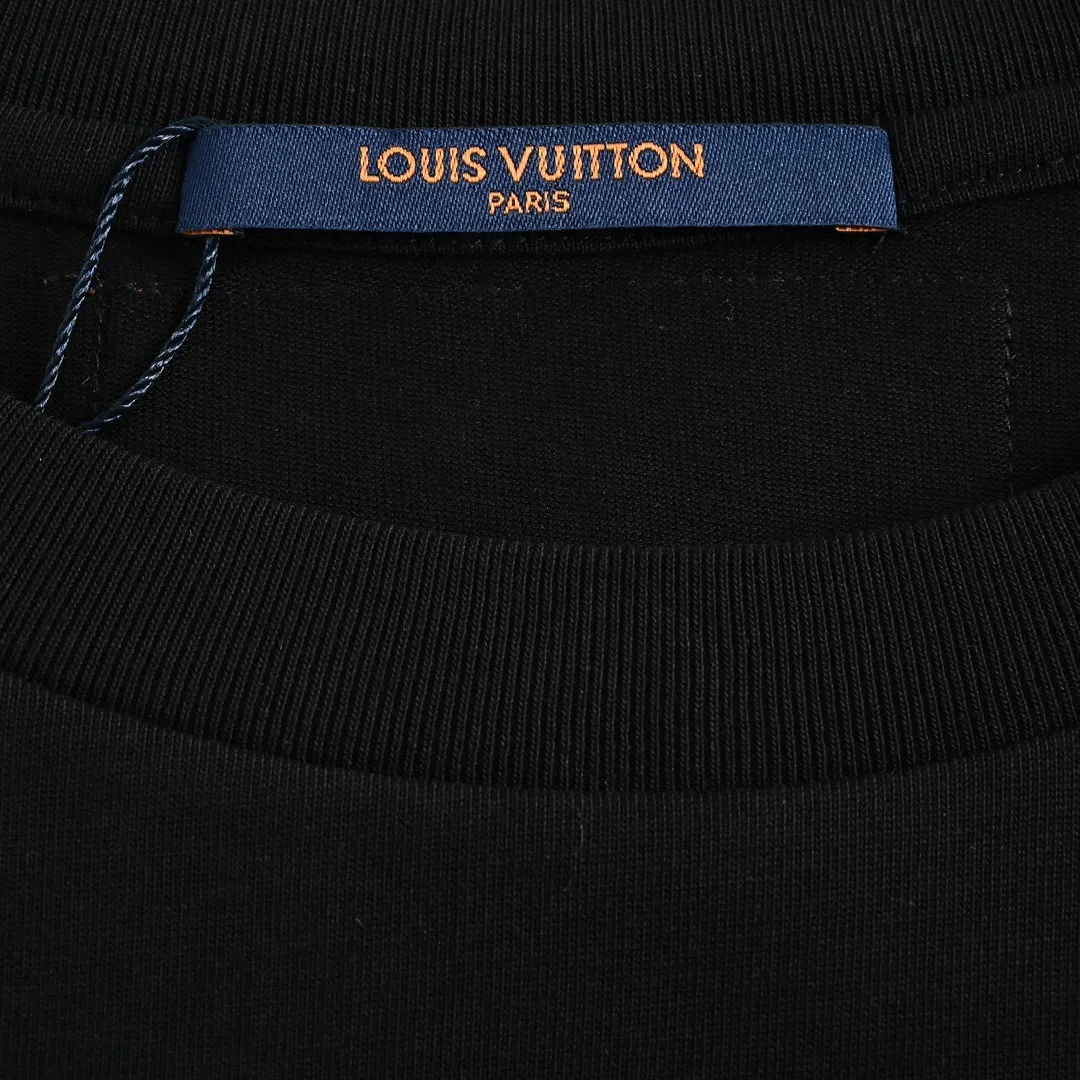 Louis Vuitton/Louis Vuitton 23ss back Shoes printed short sleeves